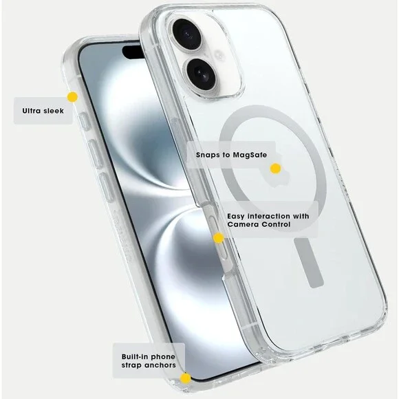 OtterBox iPhone 16 Pro (Only) Symmetry Series Clear Case with Camera Control New - Picture 2 of 6